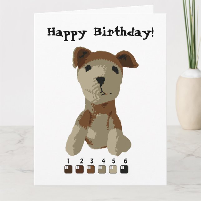 Card - Toy Dog Paint by Number (Front)