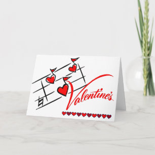 Card-Valentines Music Add own words Holiday Card