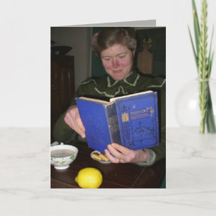 Card —Victorian book quote inside