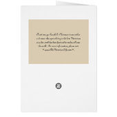 Card —Victorian lady writing in woods, with bike (Back)