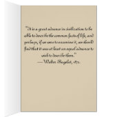 Card —Victorian lady writing in woods, with bike (Inside (Right))