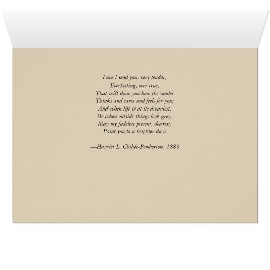 Card—Victorian, love, gift, poem Cards (Inside Horizontal (Bottom))