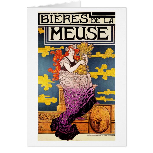Card: Vintage Art  -  "Bieres de la Meuse" Cards (Front)
