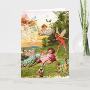 Card-vintage Valentine's Fairy Elves Love Card by forbes1954 at Zazzle