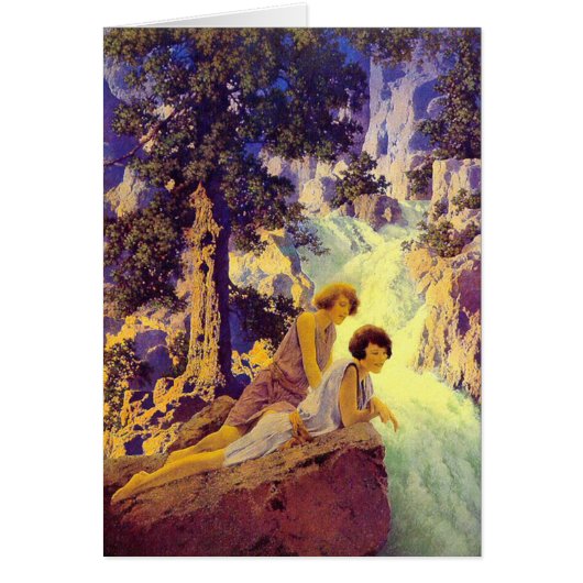 Card:  Waterfall - Maxfield Parrish Cards (Front)