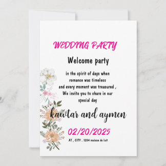 card wedding invitation simple