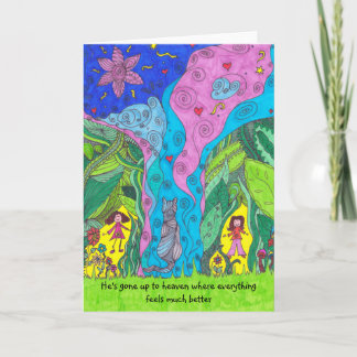 Card - when pet cat dies - male