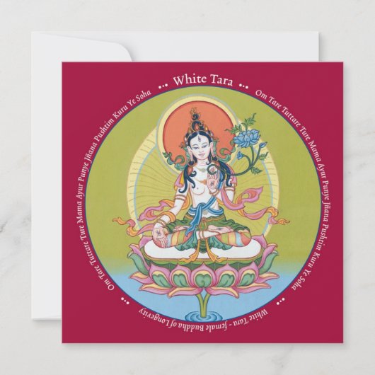 CARD White Tara - with envelope (Front)