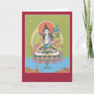 CARD White Tara - with explanation and mantra