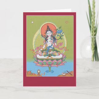 CARD White Tara - with explanation and mantra