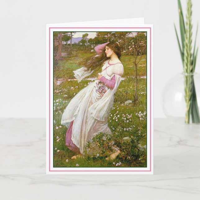 Card: Windflowers - by  John Waterhouse Card (Front)