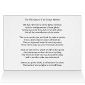 Card with a George Herbert poem about scripture (Inside Horizontal (Top))
