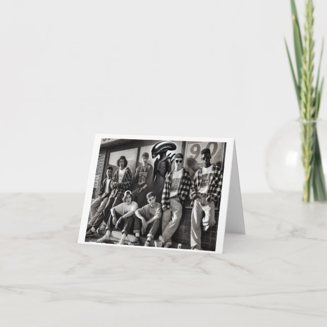 card with an alien on it (Front)