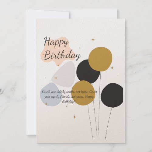 Card with birthday wishes