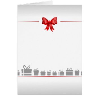 Card With Bow And Gifts by JiSign at Zazzle