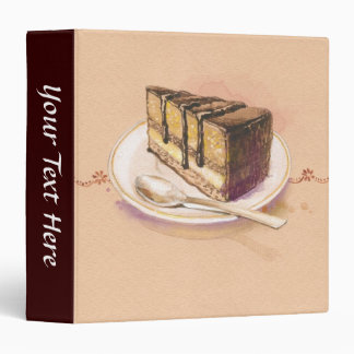 Card with painted watercolor cake binder