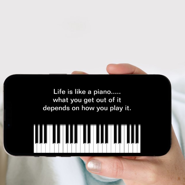 Card with quote - Piano Keys Keyboard (Front Digital)