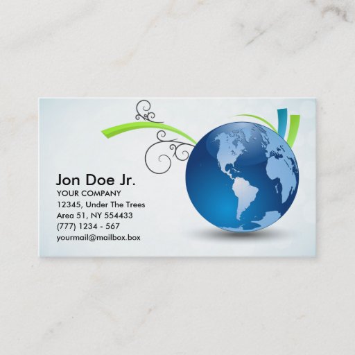 Customizable International transport business card