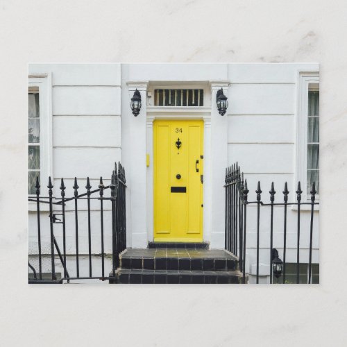 Card with yellow door