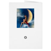 Card Woman ,night fairy on moon (Back)