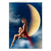 Card Woman ,night fairy on moon (Front)