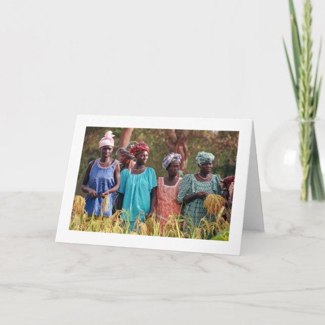Card, "Women Picking Rice # 47" Card (Front)