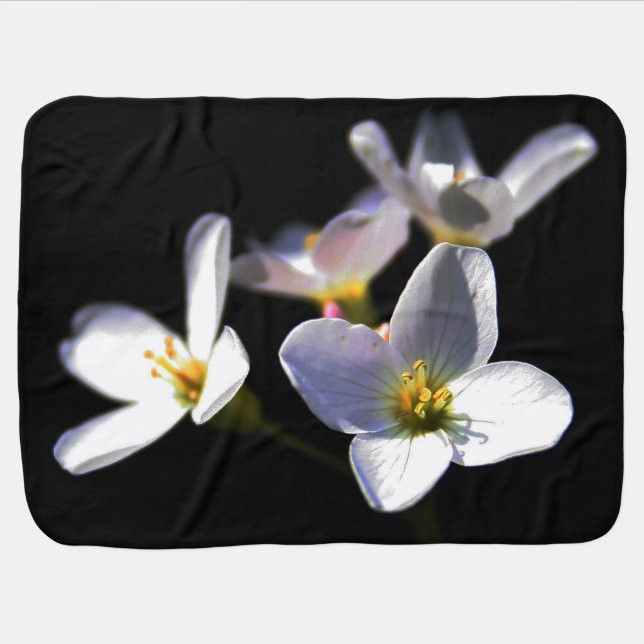 Cardamine Pratensis Flowers bbi Baby Blanket (Horizontal)