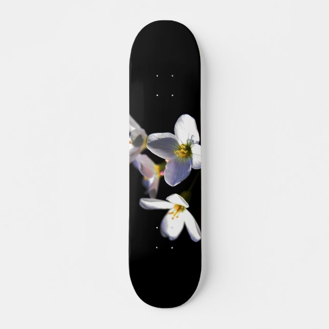 Cardamine Pratensis Flowers sdcna Skateboard (Front)