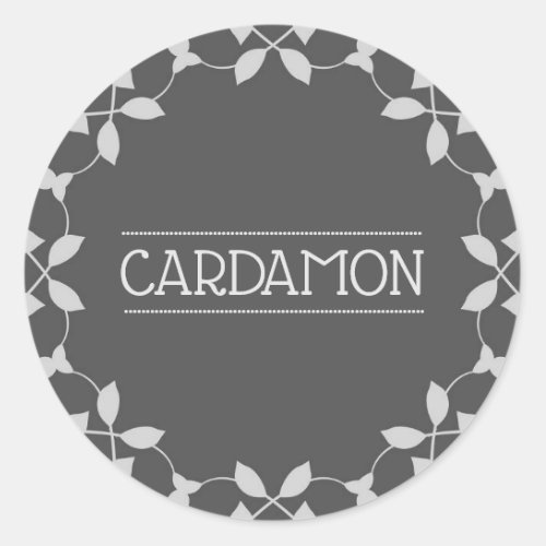 Cardamon Spice Jar Stickers
