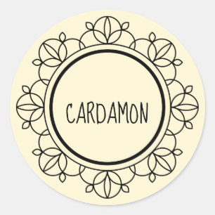 Cardamon spice labels