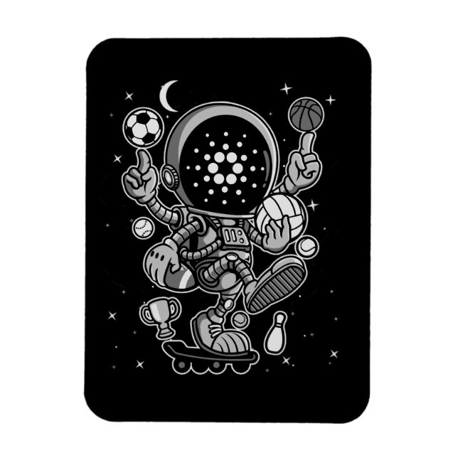 Cardano Coin-Crypto Astronaut Magnet (Vertical)