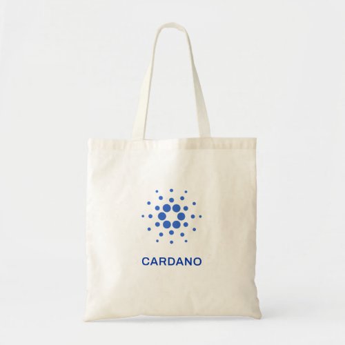 Cardano Logo and Text Below Tote Bag