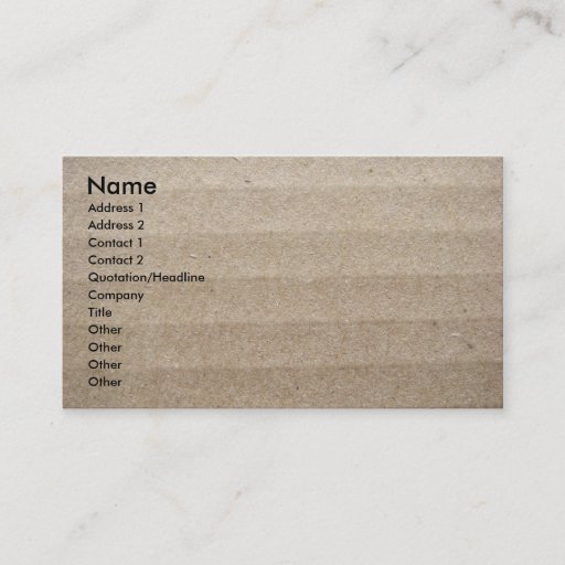 Customizable Cardboard and Packing Peanuts Business Cards