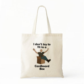 Cardboard Box Not Trying To Fit In Farewell Party Tote Bag