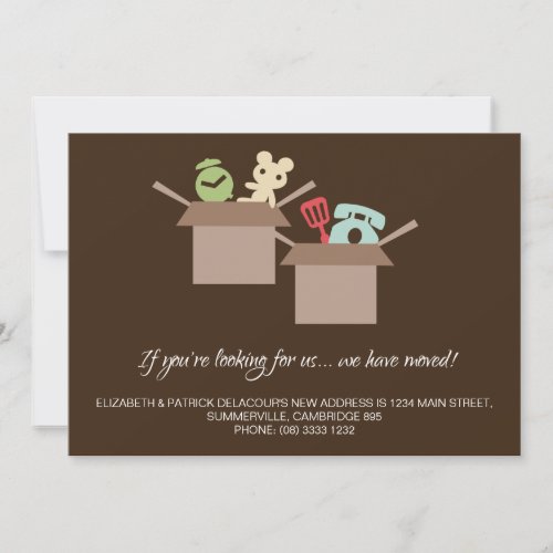 Cardboard Boxes Brown Moving Announcement