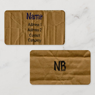Cardboard Business Card