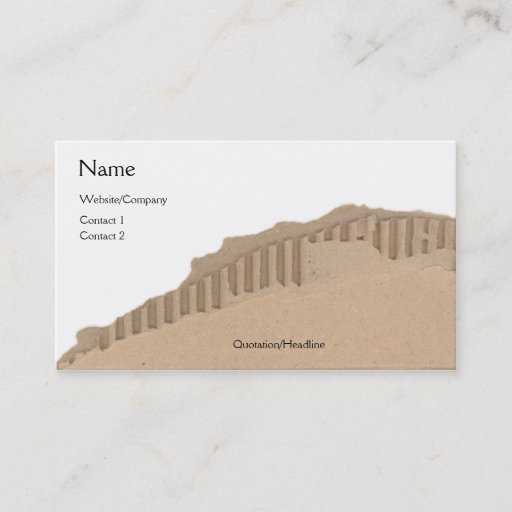 Customizable Cardboard Business Card