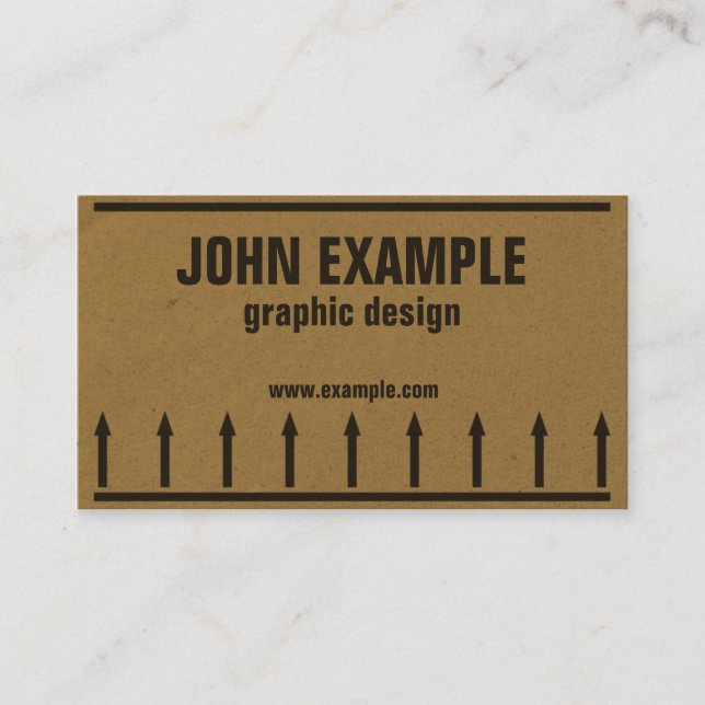 Cardboard Business Card (Front)