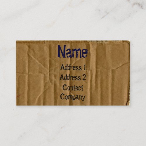 Cardboard Business Card