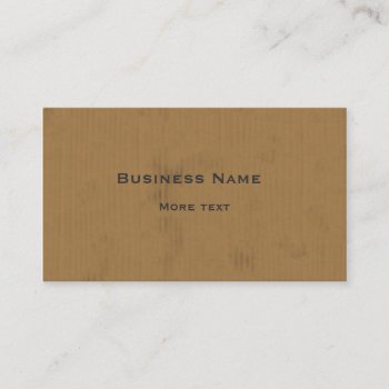 Cardboard Design Business Card by karanta at Zazzle