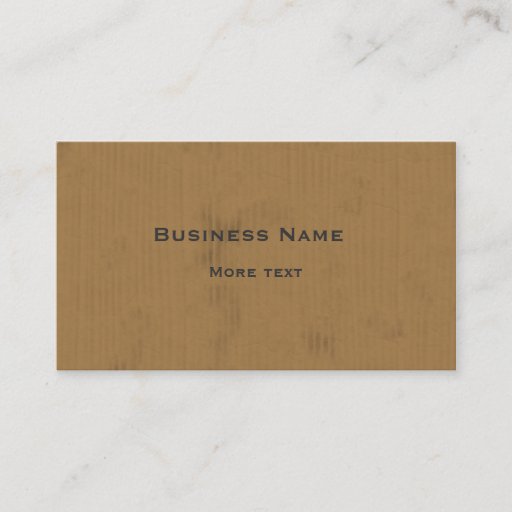 Customizable Cardboard Design Business Card