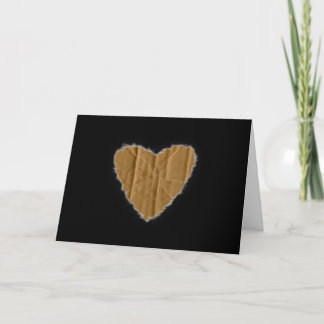 Cardboard Heart Valentine Love Romance Holiday Card
