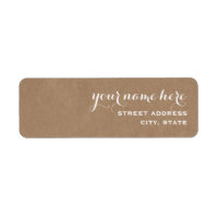 Cardboard Inspired Address Label