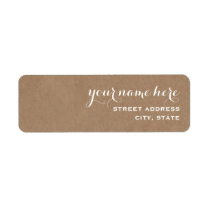 Cardboard Inspired Address Label