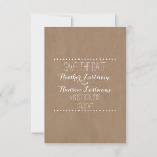 Cardboard Inspired Wedding Save The Date