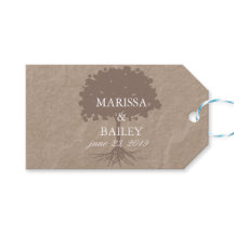 Cardboardand Tree Wedding Thank You Tag