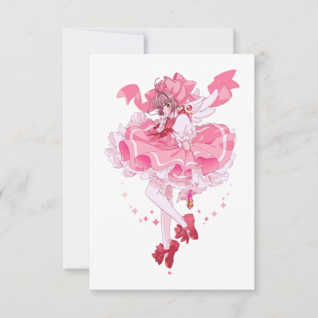 cardcaptor sakura, sakura, anime, sleeve, sakura k invitation (Front)