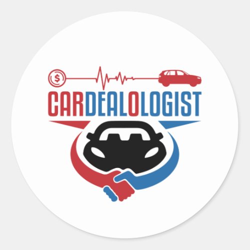 Cardealologist Car Salesman Salesperson Classic Round Sticker