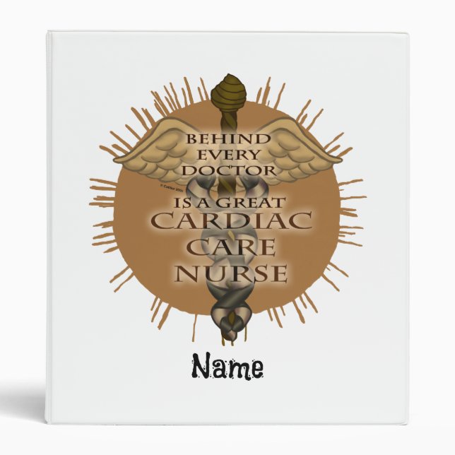 Cardiac Care Nurse 3 Ring Binder (Front)