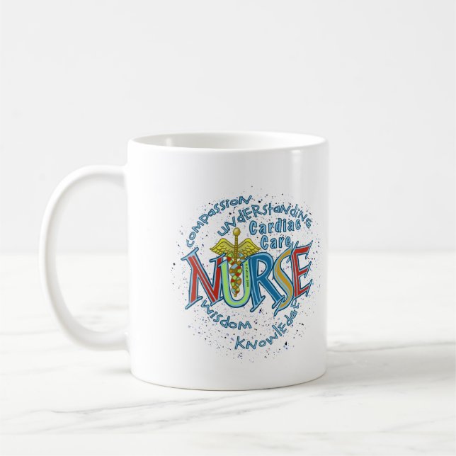 Cardiac Care Nurse Motto Coffee Mug (Left)